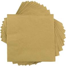 Gold Plates, Cups & Cutlery Jam Paper Medium Lunch Napkins 6 1/2 x 6 1/2 Gold 40/Pack