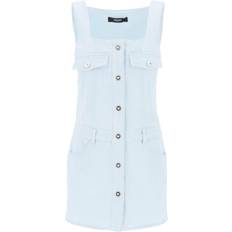 Vestiti Versace Medusa Mini Denim Dress - Light Blue