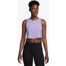 S Tank Tops Nike Women's One Classic Dri-FIT Cropped Tank Top in Purple, FN2845-512