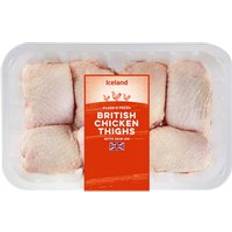 Iceland Class A Fresh British Chicken Thighs with Skin 1kg