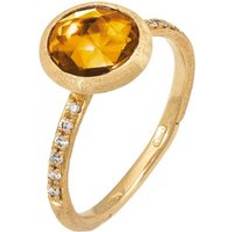 Amarillo Anillos Marco Bicego Jaipur 18ct Yellow Gold Yellow Quartz Diamond Ring