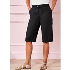 Freemans Black Linen Shorts