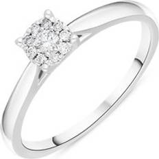 Donna - Oro Bianco Anelli Hans Krieger 18ct White Gold 0.14ct Diamond Cluster Ring Gold