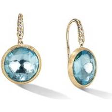 Topaz Earrings Marco Bicego Jaipur 18ct Yellow Gold Blue Topaz Diamond Drop Earrings