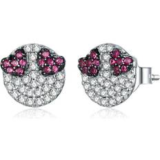 ChaoChuang Silver plating Love Eyes Earrings Ear Hoops Earrings for Women Minimalist Simple Elegant Weddings
