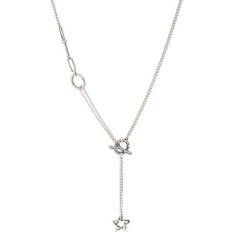 Multicoloured Necklaces Keshen Silver plating Necklace for Women Necklace Simple Splicing Clavicle Chain Jewelry Multicoloured