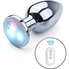 Buttplug Sexleksaker Kiotos Vibrating Aluminium LED Buttplug Medium