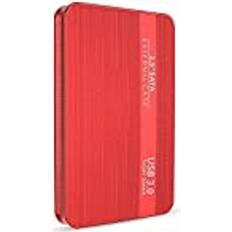 SUYING SUYING Extern hårddisk HDD 2 TB 1 TB 512 GB 80 gb, bärbar USB 3.0 mobil lagring backup, lämplig för PC Desktop, Macbook, Ps4, bärbara datorer, Xbox, Smart TV 160 GB, röd