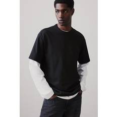 H&M Men Black COOLMAX Loose Fit T-shirt