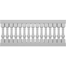 Stair Parts Ekena Millwork Fiberthane York Balustrade 96 in. L x 42 in. H Fiberglass Railing Kit