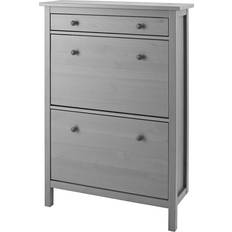 IKEA HEMNES 2 Compartments Grey Varnished Schuhregal 89x127cm
