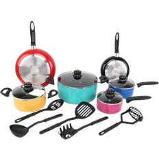 Gr8 Home Multi Colour Cookware Set with lid 15 Parts