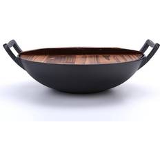 Gjutjärn wok Haws Cast Iron med lock 36 cm