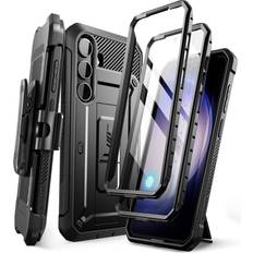 Mobile Phone Covers Supcase UB Pro for Samsung Galaxy S24 Plus, [2 Front Frames] [Military-Grade Protection] Heavy Duty Rugged with Built-in Screen Protector & Kickstand & Belt-Clip Black