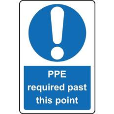 Blue Workplace Signs KPCM Display Ltd PPE Required Past This Point Safety Sign 300mmx200mm