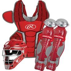 Rawlings Catchers Gear Rawlings Renegade Series Baseball Catcher's Set NOCSAE Certified Adult 15 Scarlet/Silver