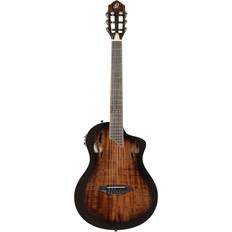 Cèdre Guitares acoustiques Ortega RTPDLX-ACA TourPlayer Series Deluxe Acacia Top Gloss Burst guitare électro-acoustique classique avec housse