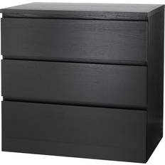 IKEA MALM Black/Brown Kommode 80x78cm