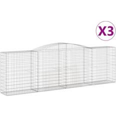 Gabionkurver vidaXL Gabionkurver buede 3 galvanisert jern