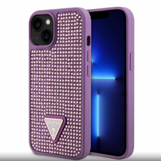 Metalli Matkapuhelinkotelot Guess iPhone 15 Rhinestones Kuori Violetti