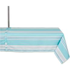 Stripes Cloths & Tissues DII Beach House Stripe Print Outdoor With Zipper Tablecloth Blue (213.36x152.4)