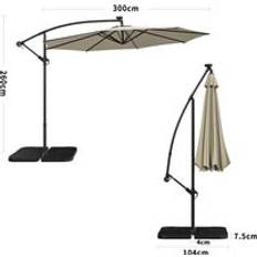 Garden Sanctuary Outdoor Cantilever Parasol Umbrella with