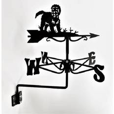 Steel Garden Ornaments Oakley Mini Cockapoo Weathervane Black wind