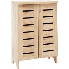 House and Homestyle Slatted Light Oak Shoe Rack 60x89.5cm