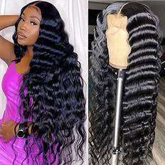 Human hair deep wave lace front Compare prices