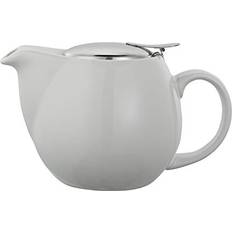 Service Ideas TPCV16WH Ceramic 16 oz Oval White Teapot