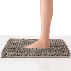 Laura Ashley Butter Chenille Bath Mat 20 x 34 Light Grey