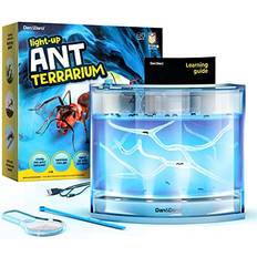 Dan&Darci Light-up Ant Farm Terrarium Kit for Kids – LED Ant Habitat for Live Ants with Nutrient Rich Gel Watch Ants Dig Their Own Tunnels Nature Learning, Science Toys, Experiment Gift for Boys & Girls