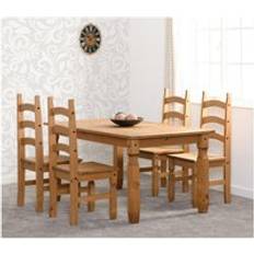 Dining Sets SECONIQUE Corona Pine 152cm Dining Set 5pcs