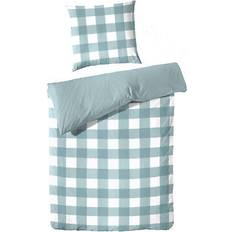 Hahn Haustextilien Geometric Duvet Cover Blue, White (200x135cm)