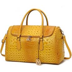 Leather - Women Duffel Bags & Sport Bags MKF Collection Rina Crocodile Embossed Vegan Leather Women's Duffle Bag by Mia K