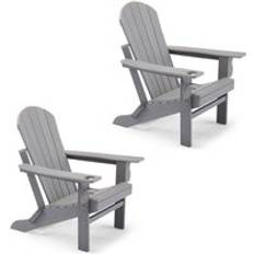 VonHaus Set of 2 HDPE Garden Adirondack