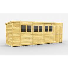 Outbuildings 19 6 Feet Pent Shed Double Door With Windows (Building Area )