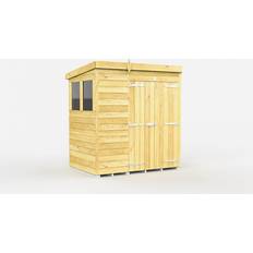 Outbuildings 7 4 Feet Pent Shed Double Door With Windows (Building Area )