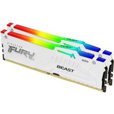 32gb ddr5 6000mhz cl30 ram rgb Kingston 64GB (2 x 32GB) FURY Beast White RGB, DDR5 6000MHz, CL30, 1.35V, valkoinen