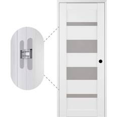 Interior Doors on sale Belldinni "Mirella 30""x80"" Left-Hand Frosted Bianco Interior Door (x)