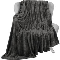 Microfiber Blankets Bedbric Fleece Blankets Grey (150x130cm)