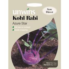 Plantas Unwins Pictorial Packet Kohl Rabi Azure Star