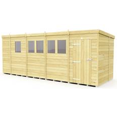 Outbuildings 17 6 Feet Pent Shed Door With Windows (Building Area )