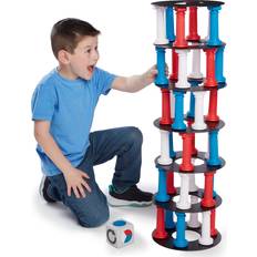 Nsg Giant Tumbling Tower Game Classic Stacking Game, 36 Colorful Pieces, Foam Dice, and Travel Storage Bag Party Game for Friends and Family Ages 5 and up