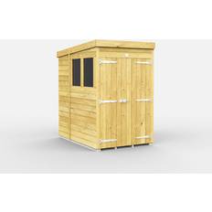 Outbuildings 4 7 Feet Pent Shed Double Door With Windows (Building Area )