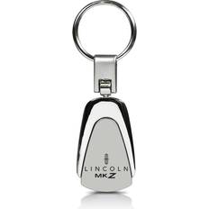 Aluminum Keychains Au-TOMOTIVE GOLD, INC. Officially Licensed Silver Teardrop Key Fob for Lincoln MKZ