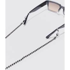 Solglasögon boohooMAN Metal Beaded Sunglasses Chain - Gunmetal