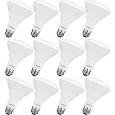 Light Bulbs Luxrite BR30 LED Light Bulbs 8.5W 65W Equivalent 650LM 3000K Soft White Dimmable E26 Base 12-Pack