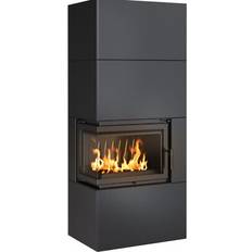 Vita Braskaminer Kratki Kaminofen Simple 8 2-seitig links Bausatz weiß 8 kW
