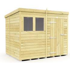 Outbuildings 8 6 Feet Pent Shed Single Door With Windows (Building Area )